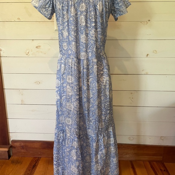 Marea Block Print Tiered Maxi Dress - Picture 7 of 10